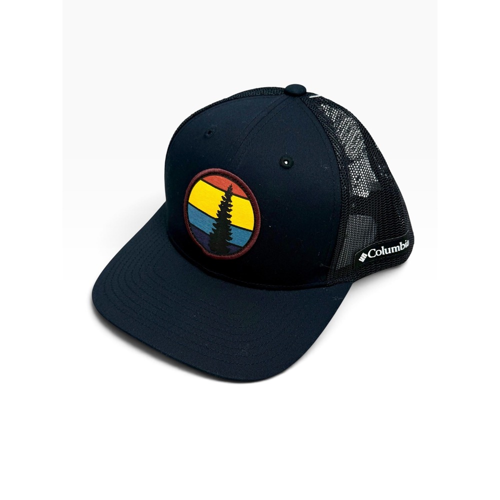 Columbia Spring Grove II Snap Back Hat Black Mesh Trucker Pine Tree New Outdoor